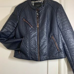 Faux Blue Leather Marc New York Jacket